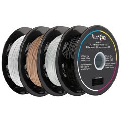 PRINTOXE 3D Pla+ / Pro Pla 4 Packs | Black / White / Fluorescent / Dark Wood Colours | Filament for 3D Printers - 1.75 MM - Each 1 Kg Net On Spool
