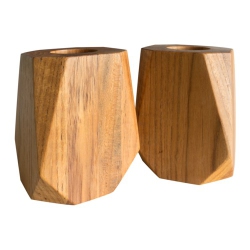 TURQUOISE PALACE Palace Tea Light Holders - Medium (Teak Wood)