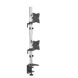 SHOPPINGALL Dual Vertical Lcd Monitor Arm Desk Mount/stand Arm for Monitor Up to 32", Both Desk Clamp And Grommet Mounting Options In The Box