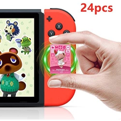 1.250.850.05 inches Animal Crossing New Horizons NFC Tag Mini Game Rare Character Villager Amiibo Cards 72pcs for Switch//Switch Lite//Wii U with Crystal Storage Box