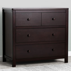 Delta Children Cambridge Modern 3-Drawer Kids Dresser - Dark Chocolate