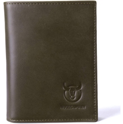 CLASSIER Bullcaptain Large Capacity Genuine Leather Bifold Wallet/credit Card Holder for Men With 15 Card Slots Qb-027 - In Gray