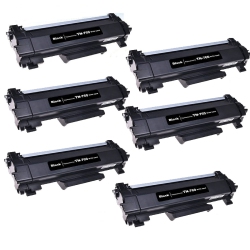 TONER4U - 6Pack Compatible With Tn760 High Yield Toner With Chip Fit for Brother Tn-760, Dcp-L2550Dw, Hl-L2350Dw, Hl-L2370Dw, Hl-L2370Dwxl, Tn730, Tn-730