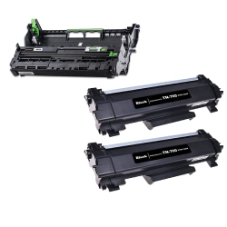 TONER4U -3Pack Compatible (2 Tn760+Dr730) (2Toner+ Drum Unit) Fit for Brother Tn-760, Dr-730, Dcp-L2550Dw, Hl-L2350Dw, Hl-L2370Dw, Hl-L2370Dwxl, Hl-L2390Dw