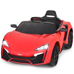 COSTWAY 12V Kids Ride On Car 2.4G Rc Electric Vehicle W/ Lights Mp3 Openable Doors