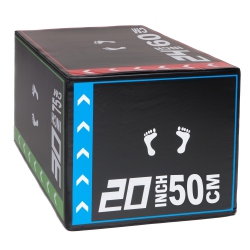 PRISP Foam Plyometric Jump Box - 20" 24" 30" Soft Adjustable Plyo Box, 18Lb