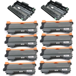 TONER4U - 10Pack Compatible (8 Tn450+2 Dr420) (8 Toner +2 Drum Unit) for Brother Tn-450.tn420, Tn-420, Dr-420, Dcp-7060D, Dcp-7065, Hl-2220, Hl-2230
