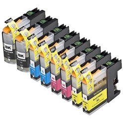 ZULU INKS 8 Pack Compatible Brother Lc101, Lc103 2 Black, 2 Cyan, 2 Magenta, 2 for Use With Brother Dcp-J152W, Mfc-J245, In Yellow