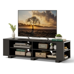 COSTWAY 59" Wood Tv Stand Console Storage Media Center Entertainment Adjustable Shelf