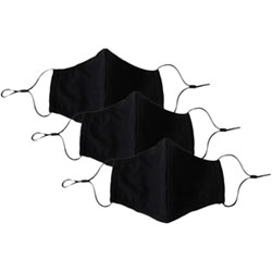 Ready First Aid Reusable 3-Ply Face Mask - Large - 3 Pack - Black