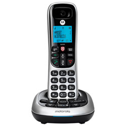 Téléphone Sans Cordon À 1 Combiné Dect 6.0 Avec Répondeur De Motorola (Cd4011) - Noir/argenté