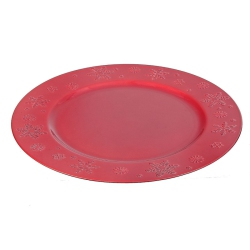 MAISON CONCEPTS Charger Plate (Snowflake) (Red)-Set Of 6
