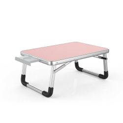 CONTEMPO VIEWS Laptop Desk Bed Table Foldable Tray - for Eating, Writing, Drawing, & Computing (Pink)