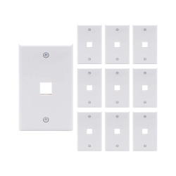 AXGEAR 10 Packs Wall Plate 1 Port Unbreakable Toggle Outlet Cover In White