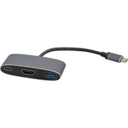 VISIONTEK USB-C to HDMI, USB & USB-C With Power Delivery Adapter 901356