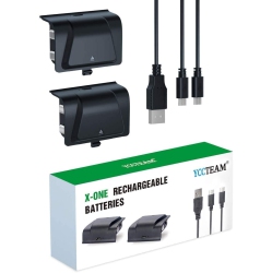 YAEYE Xbox One Battery Pack Rechargeable, Xbox One Controller Charger With 2PCs 1200 Mah Rechargeable Batteries