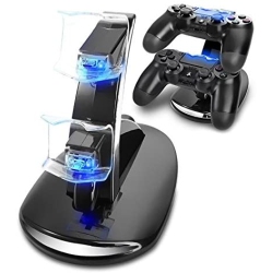 YEQOO Ps4 Controller Charger Dock Station, Double Charging Charger Dock Station Holder Bracket Stand for Sony