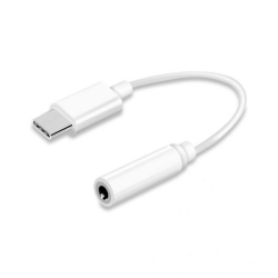 CABLESHARK USB 3.1 Type C USB-C Male to 3.5 Aux Audio Female Adapter, White
