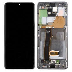 ESOURCE PARTS Replacement Lcd Display Touch Screen Digitizer Assembly With Frame for Samsung Galaxy S20 Ultra 5G - Cosmic In Grey