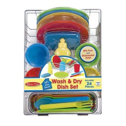 MELISSA AND DOUG Let's Play House: Wash And Dry Dish Set