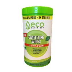 ECO SANITIZER Eco Sanitizing Wipes - Hand And Surface (Case Of 12 X 100 Wipes)
