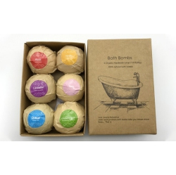 MKL Innovations ® 6-Piece Set Of Organic Bath Bombs