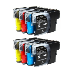 TONER4U - 8 Pack (Bk, C, M, Y) (2Set) Compatible Lc51 Ink Cartridge for Brother Dcp-130C, Dcp-330C, Dcp-350C, Dcp-750Cw, Fax-1940Cn, Intellifax