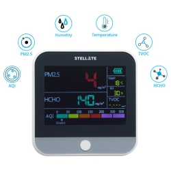 STELLATE Smart Indoor Air Quality Monitor - Sensor for Hcho/formaldehyde, Tvoc, Pm2.5, Aqi (Aq100)
