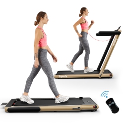 COSTWAY Superfit 2.25HP 2 In 1 Folding Treadmill W/ App Control Speaker Remote Control