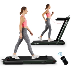 COSTWAY Superfit 2.25HP 2 In 1 Folding Treadmill W/ App Control Speaker Remote Control