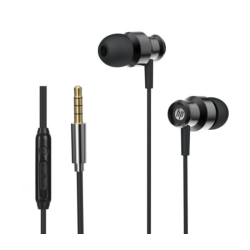HP - In-Ear Stereo Headphones With Volume Control And Microphone In Black