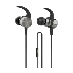 HP In-Ear Stereo Headphones With Volume Control And Microphone In Gray