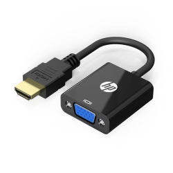 HP - HDMI Male to VGA Female Adapter, HD 1080P In Black