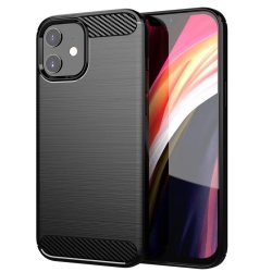 PANDACO Brushed Metal Case for Iphone 12 In Black