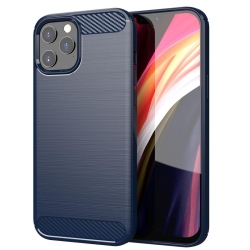 PANDACO Brushed Metal Case for Iphone 12 Pro Max In Navy