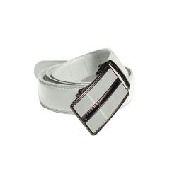 CHAMPS Leather Automatic And Adjustable Belt In White