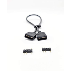 MICRO CONNECTORS 3-Pin Addressable RGB (Argb) Extension Cable - 50Cm With Male Pins