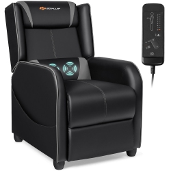 COSTWAY Goplus Massage Gaming Recliner Chair Single Living Room Sofa Home Theater Seat