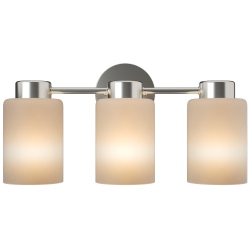 COSTWAY 3-Light Wall Sconce Modern Bathroom Vanity Light Fixtures W/ Opal Glass Shade