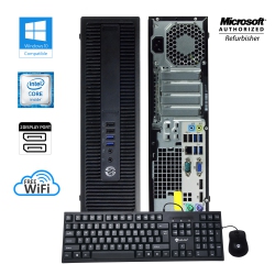 HP Refurbished (Good) - Business Desktop PC- Prodesk 600 G2 Sff Intel Core I7 6Th Gen 16GB Ram 480GB SSD Windows 10 Professional Wifi HDMI Adapter