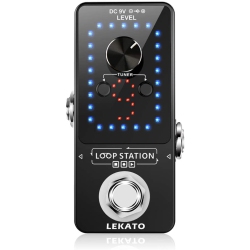 LEKATO Guitar Effect Pedal Guitar Looper Pedal Tuner Function Loop Station Loops 9 Loops 40 Minutes Record Time