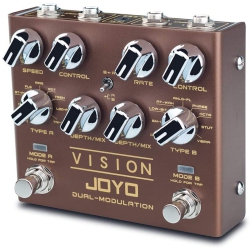 JOYO R-09 Vision Multi-Effects Pedal Dual Channel Modulation Effect Pedal for Electric Guitar Each Channel With 9