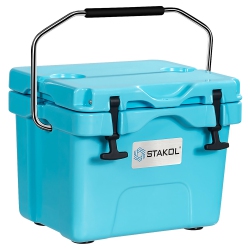 COSTWAY 16 Quart Cooler Portable Ice Chest Leak-Proof 24 Cans Ice Boxfor Camping