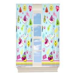 EMOJI Raining 's Room Darkening Drapes Panels for Kids Window Curtains - 2 Panels 42 X 63 Inch