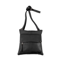 CHAMPS Leather Ultimite Organizer Crossbody Bag With Rfid Protection In Black