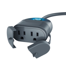 GEENI All Weather Outdoor Duo Dual Outlet Smart Wi-Fi Plug - In Grey
