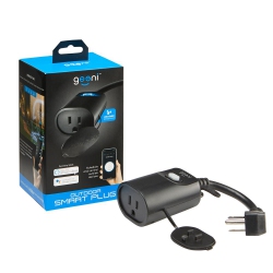 GEENI All Weather Outdoor Smart Wi-Fi Plug - In Black