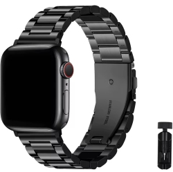 NAVOR Stainless Steel Strap Compatible \w Apple Watch Band 49MM 46MM 45MM 44MM 42MM 41MM 40MM 38MM Men Women Metal Bracelet for Iwatch Series