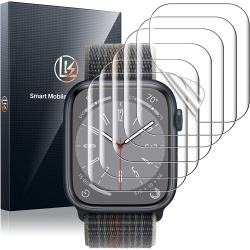 HLD Lk 6 Pack Screen Protector for Apple Watch Series Se/6/5/4/se 2022 40Mm, Apple Watch Series 8/7 41MM Screen Protector, Max Coverage, Bubble-Free