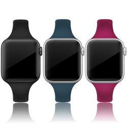 HLD Apple Watch Band 38MM 40MM 41MM Women Men, 3 Packs Soft Silicone Replacement Bands Series 8, 7, 6, 5, 4, 3, 2, 1 In Multicolor